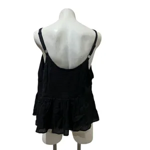 Torrid Tank Top Womens Size 2 Plus Black Tie-Front Peplum Cami V-Neck thumbnail 3