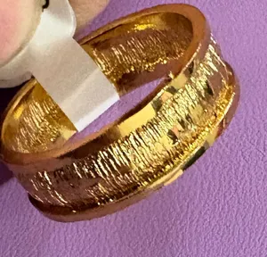 18k Gold-Tone plated Textured Dome Ring - Women's Jewelry thumbnail 1