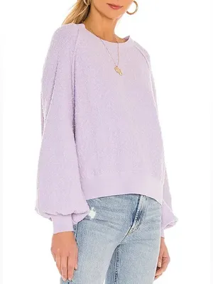 Free People Found My Friend Pullover in Lavender, Size XL, NEW thumbnail 10