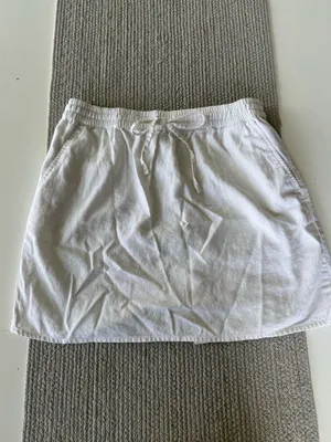 Forever 21 White Linen Drawstring Waist Mini Skirt Size XS thumbnail 7