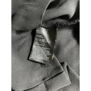 H&M Black Mock Neck Shift Dress 2 Button Bell Sleeve‎ Office Chic Preppy Minimalist thumbnail 7