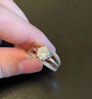 Woman Austrian crystal rose gold ring size 7-9 thumbnail 5