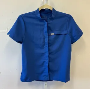 Figs Women's Button Front‎ Celemu Scrub Uniform Top Blue XS W20SW1039 thumbnail 1