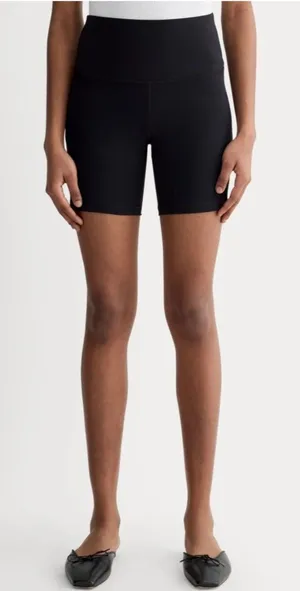 Everlane Women's Black the performance high rise bike short thumbnail 1