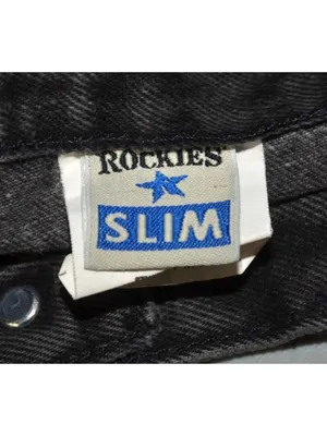 Vintage Rockies Slim Ladies Black Denim Straight Leg Jeans Size 28/7 Long Retro thumbnail 8