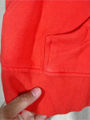 Lululemon Women’s Scuba Oversized 1/2 Zip Hoodie in Autumn Red Orange M/L thumbnail 12