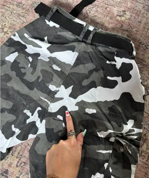 Windsor Grey and White Camo Cargo Joggers  thumbnail 2