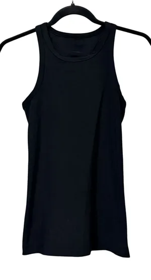 Lululemon Black Racerback Tank Top High Neck Activewear Slim Fit Sleeveless thumbnail 1