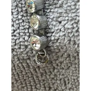 Vintage 7.5” Rhinestone Crystal Tennis Bracelet‎ w cup settings thumbnail 7