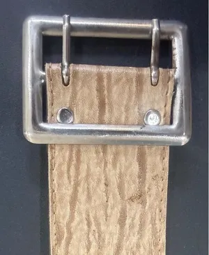 Brazilian Light Brown Braided buckle belt thumbnail 1