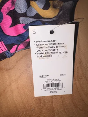 Tek Gear front-zipper, graffiti print sports bra thumbnail 7