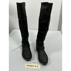 Womans Torid Otk Distressed Boots Size 9 W Black Side Zip Round Toe thumbnail 3