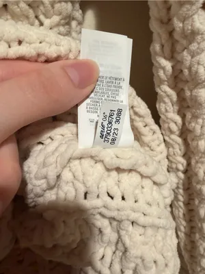 Aerie Cable Car Chenille 1/4 Quarter Zip Sweater Oversized Cream Size Small thumbnail 9