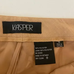 NWOT Kasper women’s tan flat front polyester straight leg dress pants size 10‎ thumbnail 6