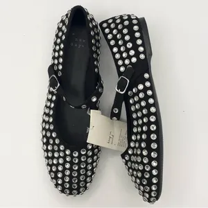 A New Day Issa rhinestone black mary jane ballet flats women’s Size 9 1/2 thumbnail 6