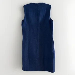 FRANCES VALENTINE Callista Wool-Blend Dress Blue NWT Large Chic thumbnail 9