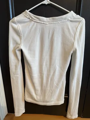 We The Free Ivory Button-Front Long Sleeve Top thumbnail 7