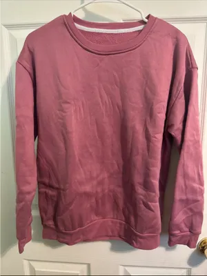 SheIn Crewneck Sweatshirt - Dusty Rose thumbnail 1
