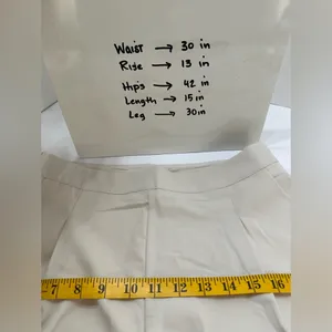 NWOT Cider Woven Mid Rise Solid Pocket Shorts Beige | TAGS CUT OUT SEE NOTES thumbnail 7