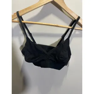 Auden Women Black Unlined‎ Triangle Bralette Pullover Adjustable Straps Size S thumbnail 5