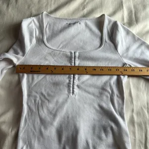 Abercrombie White long sleeve hook and eye bodysuit thumbnail 7