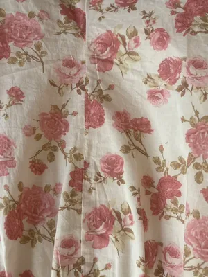 Floral Puff-Sleeve Romper in Pink and Cream thumbnail 2