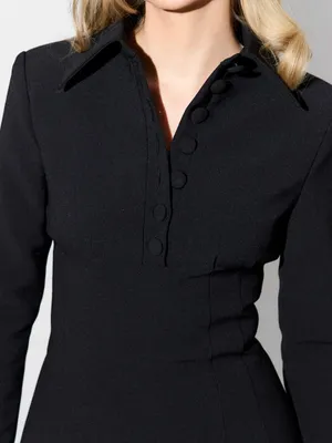 ODD MUSE THE ULTIMATE MUSE LONG SLEEVE COLLARED MINI DRESS Size: S thumbnail 2
