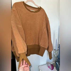 NWOT Free People We The Free Cozy Camden Sweatshirt In Sandstorm Sold Out Color thumbnail 8
