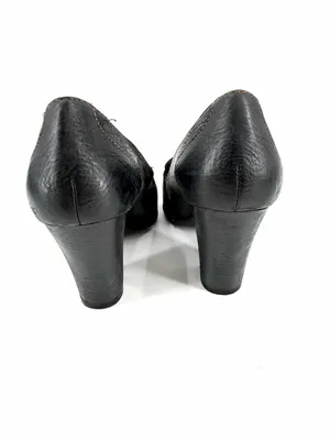 BOC Born Concept Black Leather Loafer Slip On closed Toe Comfort Casual Heel thumbnail 4