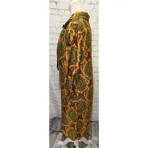 VTG 70s Paisley Floral Dress Vintage Hippie Groovy Vintage Rare M/L thumbnail 3