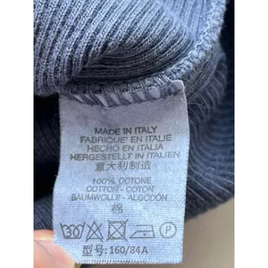 Ribbed Knit Cardigan Long‎ Sleeve Button Up Top Blue Size 2 thumbnail 3