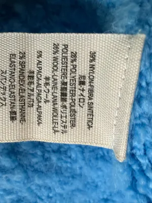 Free People Stormy Pullover Sweater Blue Cowl Neck Fuzzy Large thumbnail 4