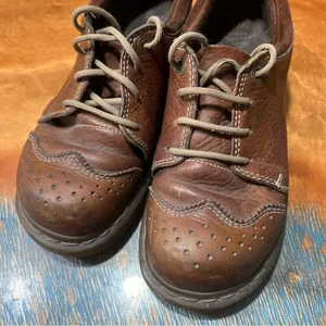 Vintage Dr. Martens Brown Leather Wingtip Oxfords size 6 air ware preppy grunge thumbnail 4
