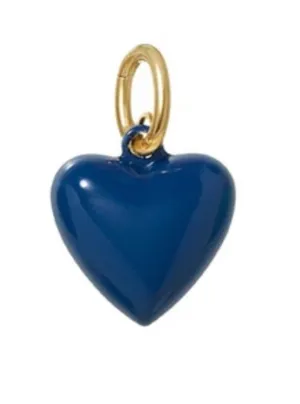 NWOT Roxanne Assoulin The Mini Puffy Heart Charm In Navy thumbnail 1