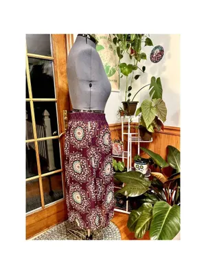 LulaRoe Purple Paisley Flowy Skirt thumbnail 5