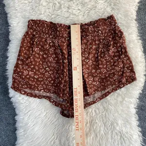 Aeropostale Brown Ditzy Floral Shorts Flowy Elastic Drawstrings Pockets thumbnail 7