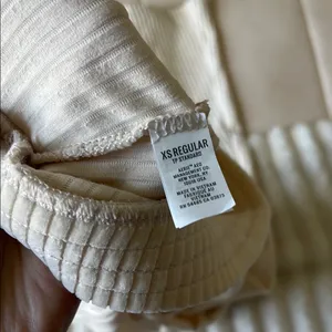 Aerie Cream Ribbed Corduroy Women's Pants thumbnail 7