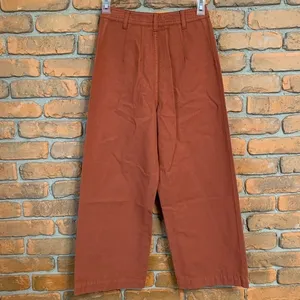 Day To Day Blu‎ Pepper Cropped Wide Leg Pants High Waist Casual Copper Size 26 thumbnail 3