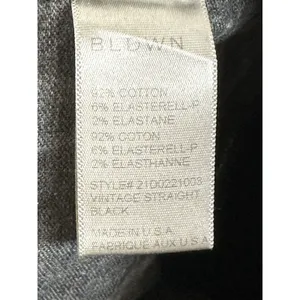 BLDWN Jeans Women 28 Black Vintage Straight Raw Hem Denim 24DU221008 thumbnail 7