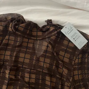NWT Cupshe Brown Plaid Mini Dress thumbnail 5