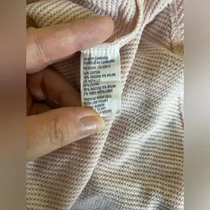 American Eagle Outfitters Metallic Waffle Knit Long Sleeve Top Size XS Pink thumbnail 3