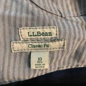 LL‎ Bean Classic Fit Straight Leg Jeans Womens 10 Reg Dark Indigo Blue 284078 thumbnail 4