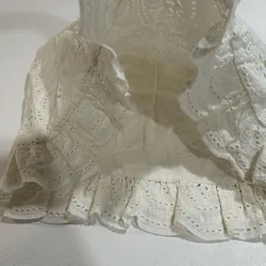 Lovers + Friends Cream Eyelet Ruffle Hem Mini Skirt Size M thumbnail 8