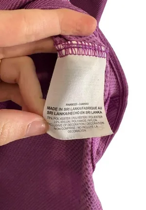 Running Purple Mock Neck Long Sleeve Active Shirt Size Medium thumbnail 5