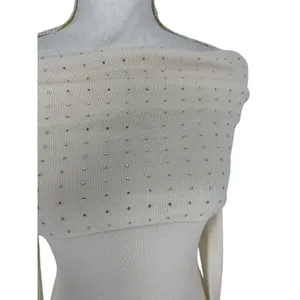 Le Superbe Aura Embellished Off-The-Shoulder‎ Sweater in Snow thumbnail 9