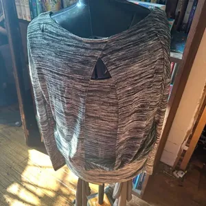 White House Black Market heathered M layered cozy top thumbnail 2