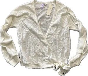 Francesca's Wrapped V-Neck Top thumbnail 1