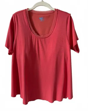 Shebird Flawless Scoop Neck Short Sleeve Tee Red Orange Size 7 / XL Comfy Casual thumbnail 1