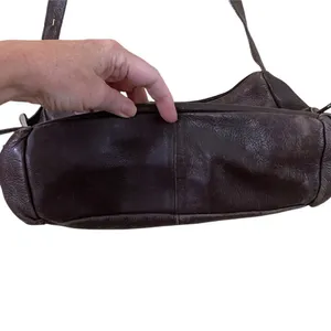 Vintage Stone Mountain Brown Leather Shoulder Bag thumbnail 14
