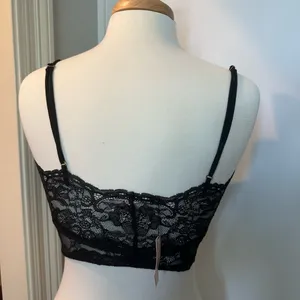 Victoria's Secret NWT black bralette/lace cami size Small thumbnail 4